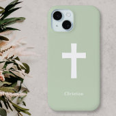Eenvoudig kruis groen Case-Mate iPhone case