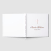 Eenvoudig kruis liefdevolle herinnering begrafenis gastenboek (Volledig)