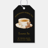 Eenvoudig kurkuma Tea Hang Label Cadeaulabel (Voorkant)