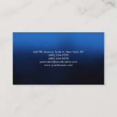 Eenvoudig laagblauw rood minimalistisch visitekaartje (Achterkant)