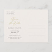 Eenvoudig laagje fotohuwelijk sparen de datum uitnodiging briefkaart (Achterkant)