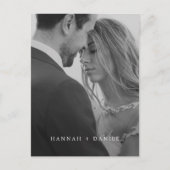 Eenvoudig laagje fotohuwelijk sparen de datum uitnodiging briefkaart (Voorkant)