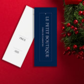 Eenvoudig Label met een blauw kledingprijskaartje Mini Visitekaartjes