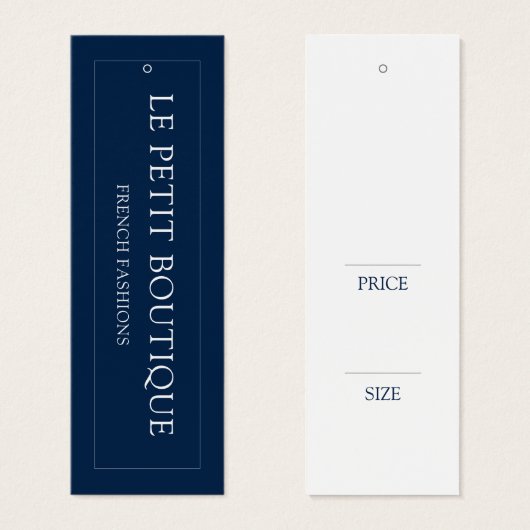Eenvoudig Label met een blauw kledingprijskaartje Mini Visitekaartjes (Voorkant /achterkant)