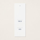 Eenvoudig Label met een blauw kledingprijskaartje Mini Visitekaartjes (Achterkant)