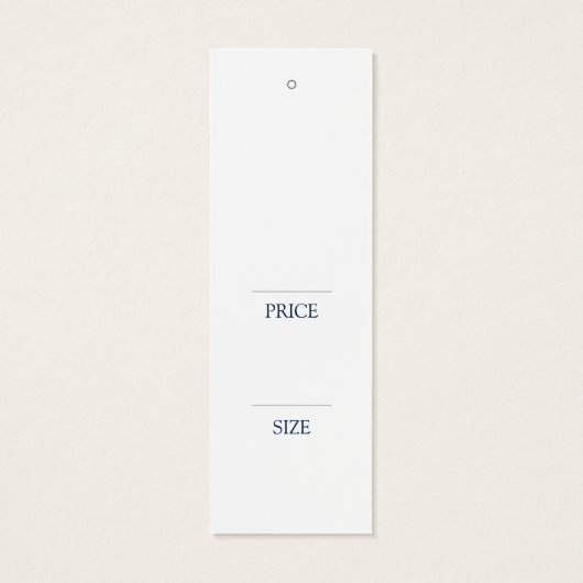 Eenvoudig Label met een blauw kledingprijskaartje Mini Visitekaartjes (Achterkant)