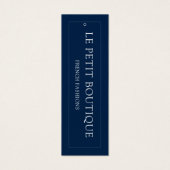 Eenvoudig Label met een blauw kledingprijskaartje Mini Visitekaartjes (Voorkant)