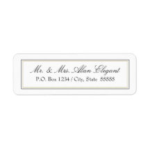 Eenvoudig label met vooraf ingesteld retouradres