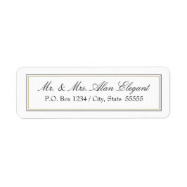 Eenvoudig label met vooraf ingesteld retouradres