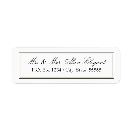 Eenvoudig label met vooraf ingesteld retouradres (Voorkant)