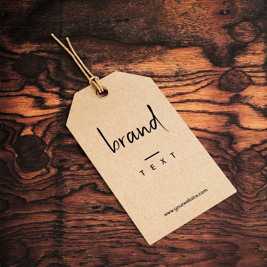 Eenvoudig Label met zwarte kledingtoonaangevend Cadeaulabel