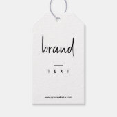 Eenvoudig Label met zwarte kledingtoonaangevend Cadeaulabel (Voorkant)