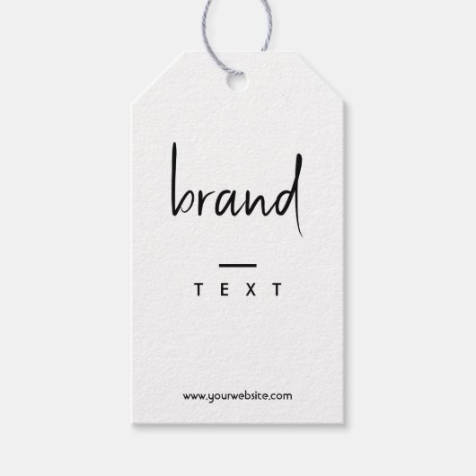 Eenvoudig Label met zwarte kledingtoonaangevend Cadeaulabel (Voorkant)