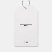 Eenvoudig Label met zwarte kledingtoonaangevend Cadeaulabel (Achterkant)