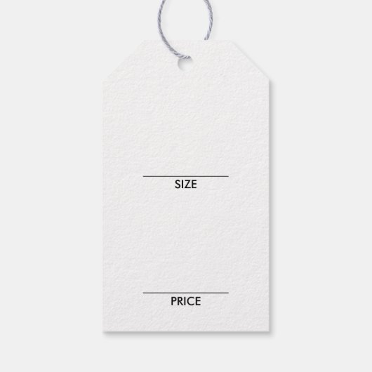 Eenvoudig Label met zwarte kledingtoonaangevend Cadeaulabel (Achterkant)