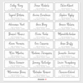 Eenvoudig label van het gast-adres van het penseel (Vel)