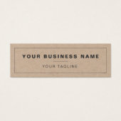 Eenvoudig Label voor kleding Shop Kraft Hang Price Mini Visitekaartjes (Voorkant)