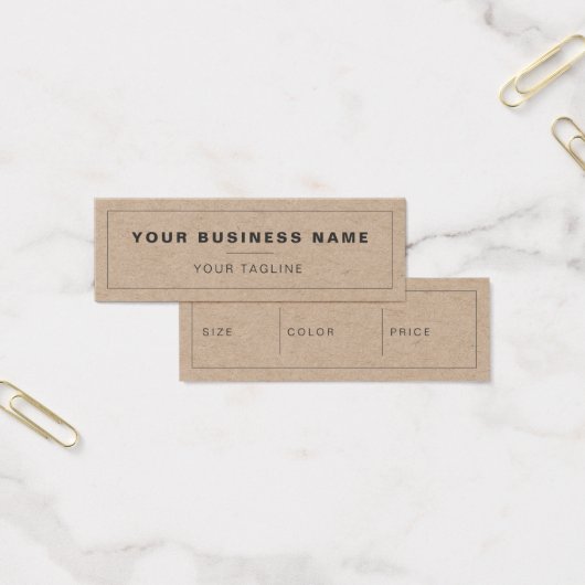 Eenvoudig Label voor kleding Shop Kraft Hang Price Mini Visitekaartjes (Kantoor)