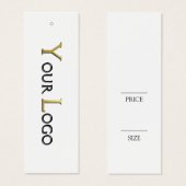 Eenvoudig Label voor kledingartikelen met witte zw Mini Visitekaartjes (Voorkant /achterkant)