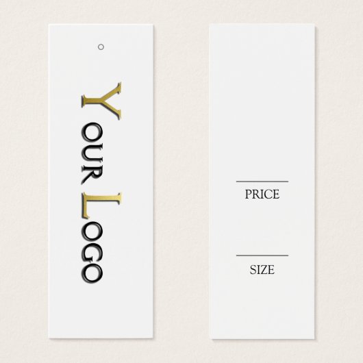 Eenvoudig Label voor kledingartikelen met witte zw Mini Visitekaartjes (Voorkant /achterkant)