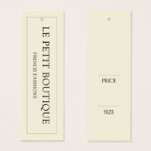 Eenvoudig Label voor kledinggeel hangende beeldsch Mini Visitekaartjes (Voorkant /achterkant)