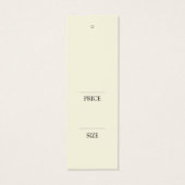 Eenvoudig Label voor kledinggeel hangende beeldsch Mini Visitekaartjes (Achterkant)