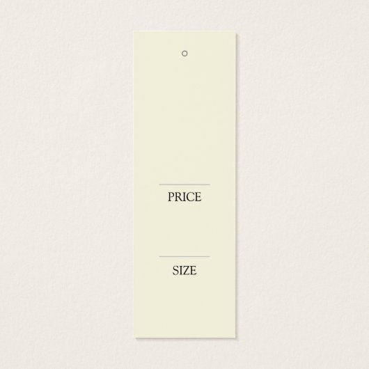 Eenvoudig Label voor kledinggeel hangende beeldsch Mini Visitekaartjes (Achterkant)