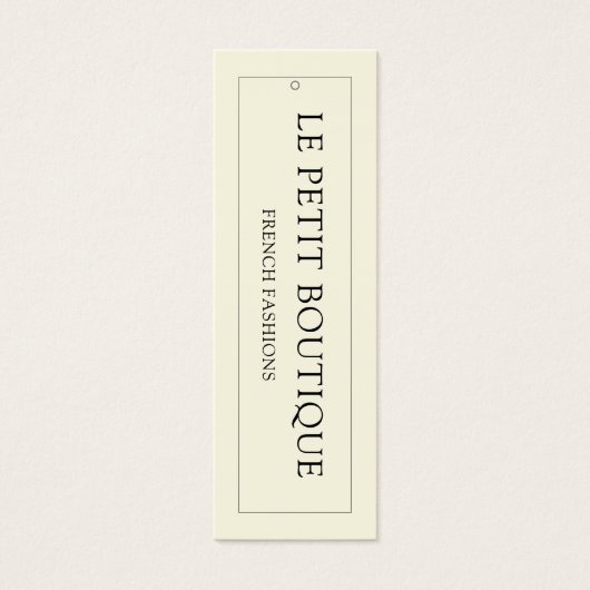 Eenvoudig Label voor kledinggeel hangende beeldsch Mini Visitekaartjes (Voorkant)