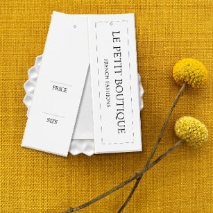 Eenvoudig Label voor kledingpapier — White Hanging Mini Visitekaartjes