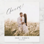 Eenvoudig label voor weddenschap wijn etiket (Enkel label)