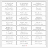 Eenvoudig label voor weduwschap met kalligrafie (Vel)