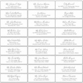 Eenvoudig label voor weduwschap met kalligrafie (Voorkant)