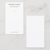 Eenvoudig Label voor zwarte en witte oorprijs (Voorkant / Achterkant)