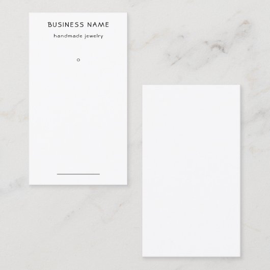 Eenvoudig Label voor zwarte en witte oorprijs (Voorkant / Achterkant)