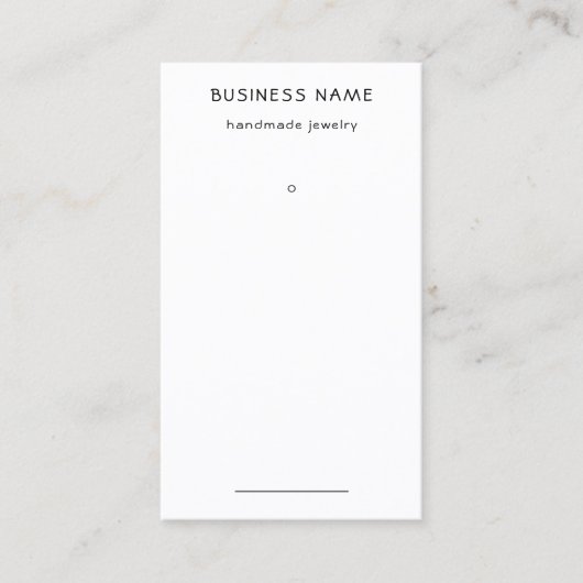 Eenvoudig Label voor zwarte en witte oorprijs (Voorkant)