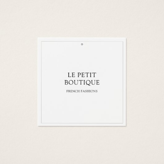 Eenvoudig Label wasprijs winkel Square Swing Price Vierkante Visitekaartjes (Voorkant)