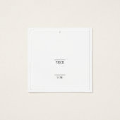 Eenvoudig Label wasprijs winkel Square Swing Price Vierkante Visitekaartjes (Achterkant)