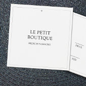 Eenvoudig Label wasprijs winkel Square Swing Price Vierkante Visitekaartjes