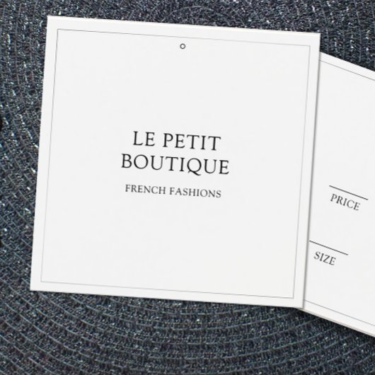 Eenvoudig Label wasprijs winkel Square Swing Price Vierkante Visitekaartjes