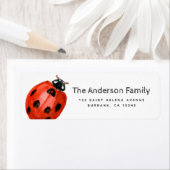 Eenvoudig Ladybug-adreslabel voor retourzending Etiket (Insitu)