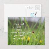 [Eenvoudig Ladybug] Ontbrekend u Briefkaart (Voorkant / Achterkant)
