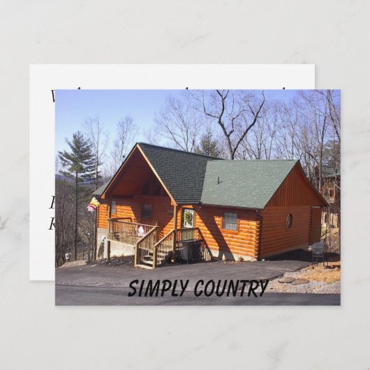 EENVOUDIG LAND BRIEFKAART (Voorkant / Achterkant)