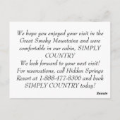 EENVOUDIG LAND BRIEFKAART (Achterkant)