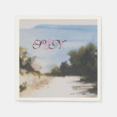 EENVOUDIG LAND IN TUSCANY MONOGRAM SERVETTEN (Voorkant)