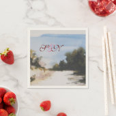 EENVOUDIG LAND IN TUSCANY MONOGRAM SERVETTEN (Insitu)