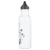 Eenvoudig land veld van bloemen monogram waterfles  (Rechts)