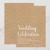 Eenvoudig Landelijk Gouden Hart Script Trouw Defin Kaart (Voorkant / Achterkant)