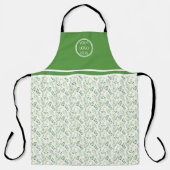 Eenvoudig landhersenspatroon voeg je Logo toe Schort (Voorkant)