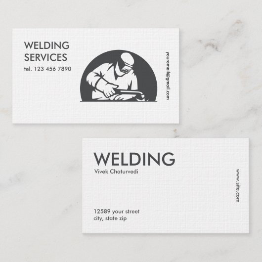 Eenvoudig lassen visitekaartje (Voorkant / Achterkant)