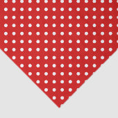 Eenvoudig Latijnse witte pokadots patroon op rood Tissuepapier (Detail)